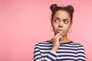 Woman wondering how veneers feel like